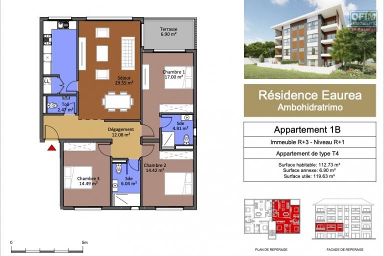 A vendre des appartements de standing neufs type T4 avec vue imprenable sur le lac d'Andranotapahana sis à Mandriambero Ambohidratrimo