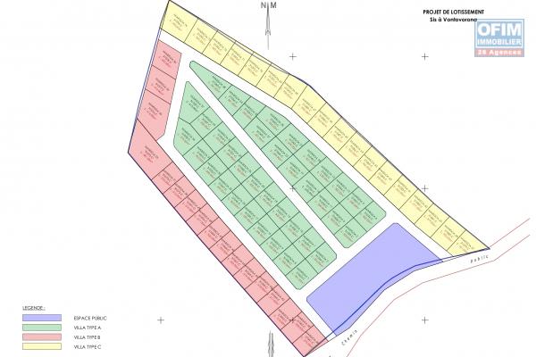 vente de 74 lots de terrain dans une domaine de charme sise à Vontovorona